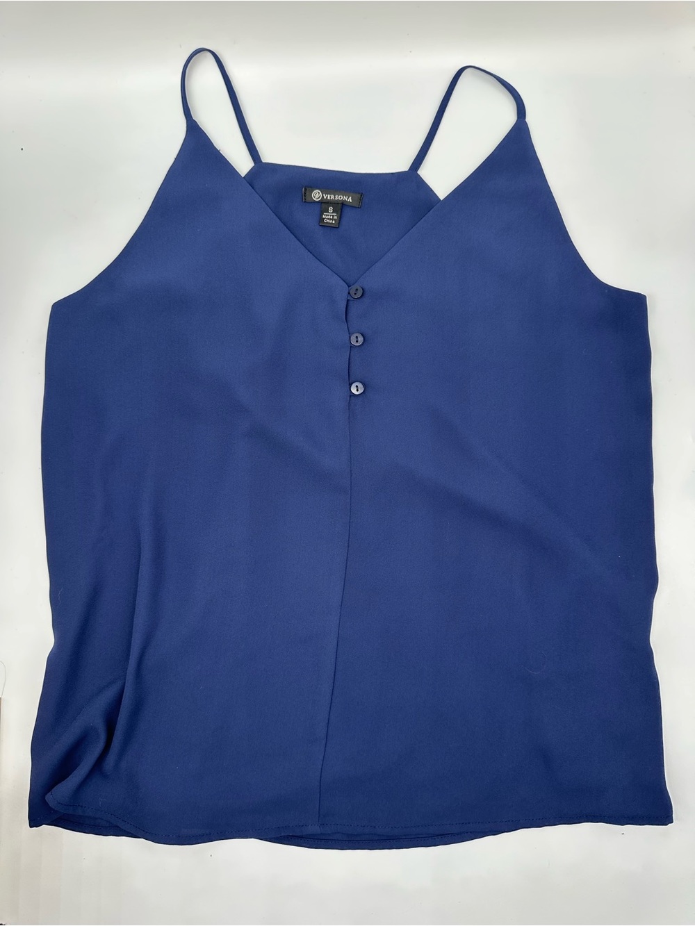 Versona Navy Blue Spaghetti Strap Tank Top
